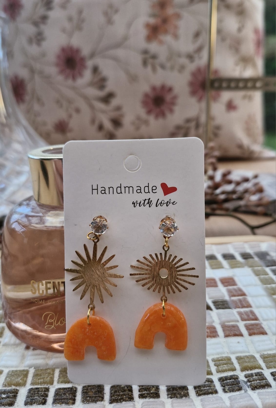 Boucles d’oreilles - "Cornaline Arch"