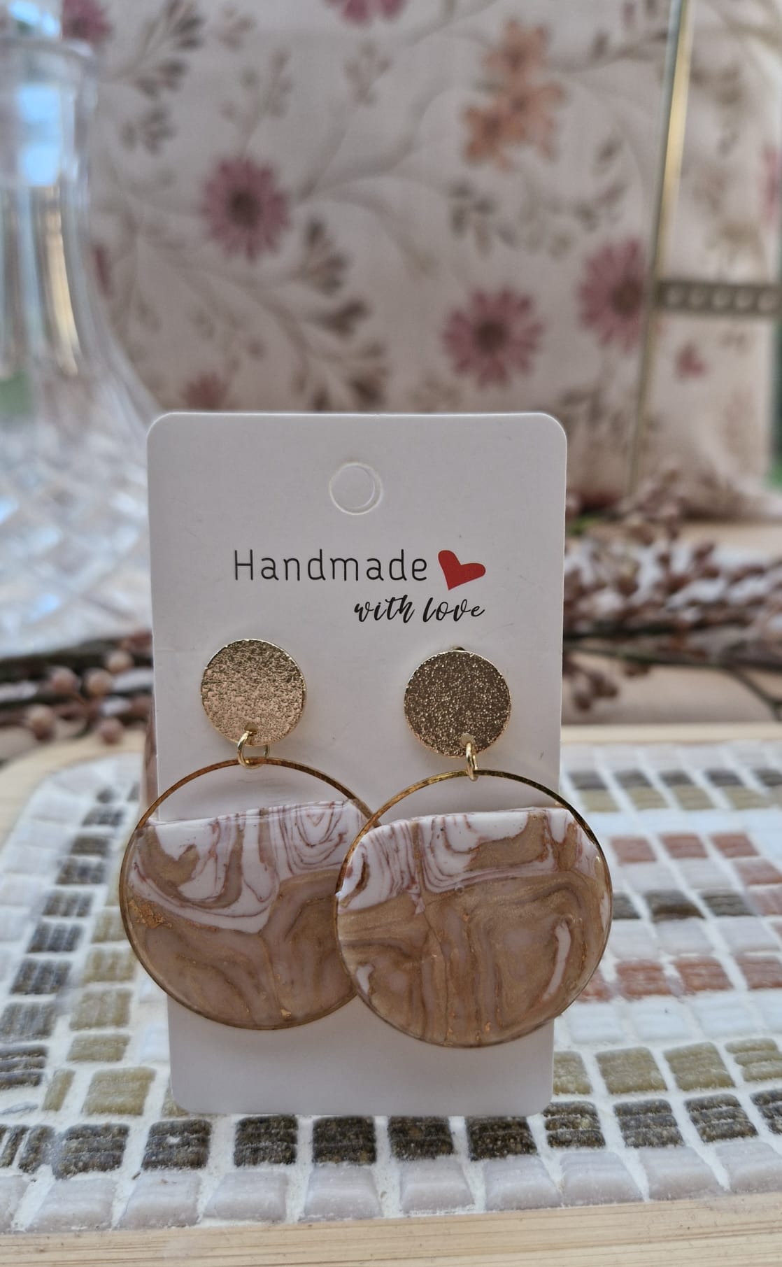 Boucles d’oreilles - "Golden Kuros Circle"