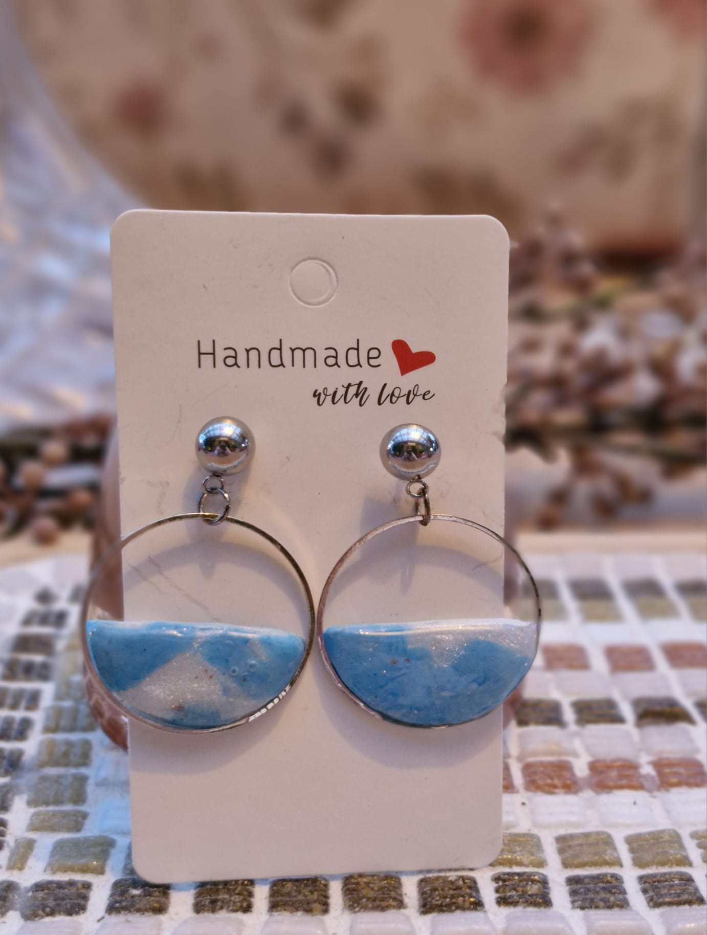 Boucles d’oreilles - "Sea Foam"