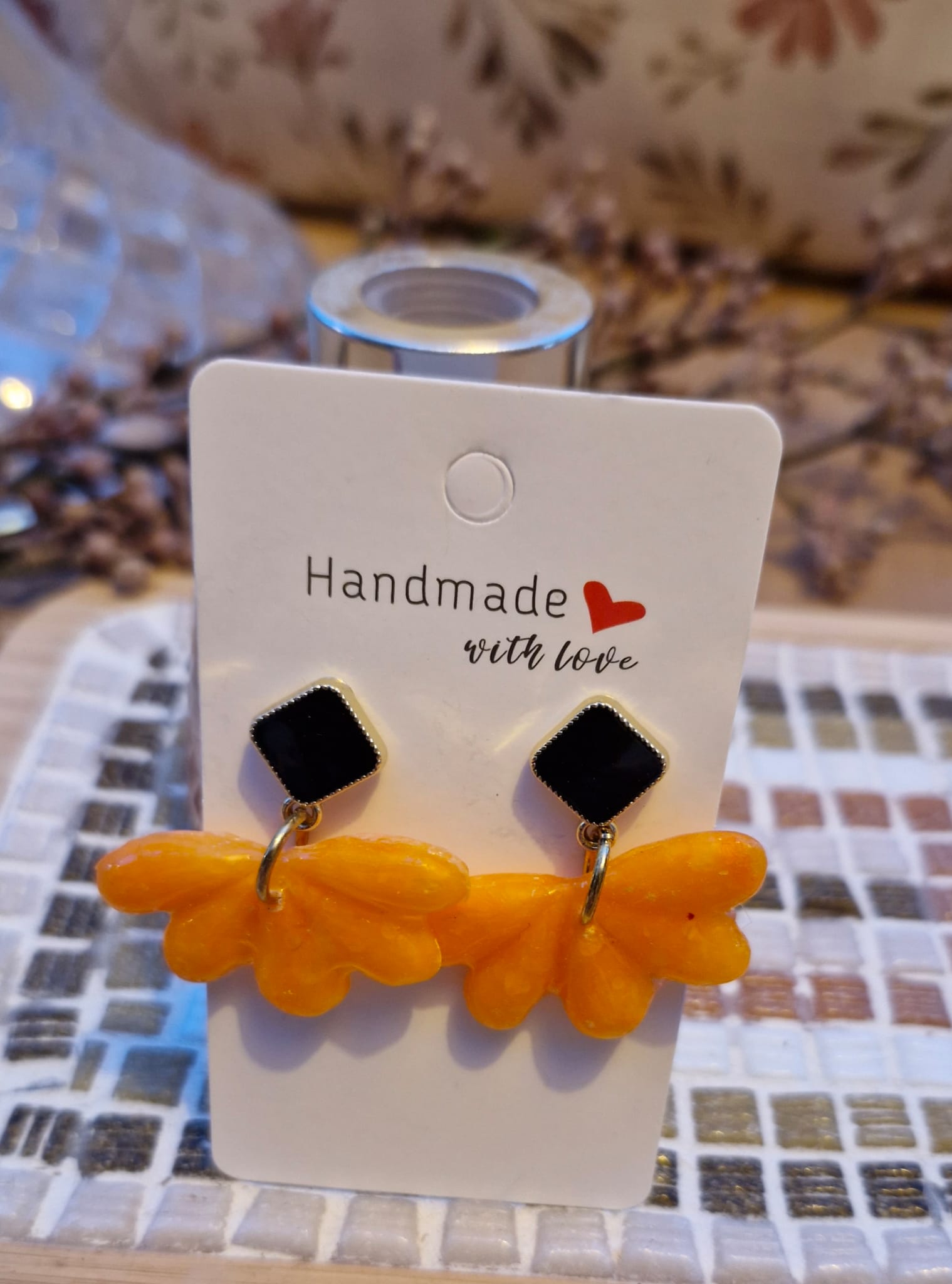 Boucles d’oreilles - "Tangerine Petal"