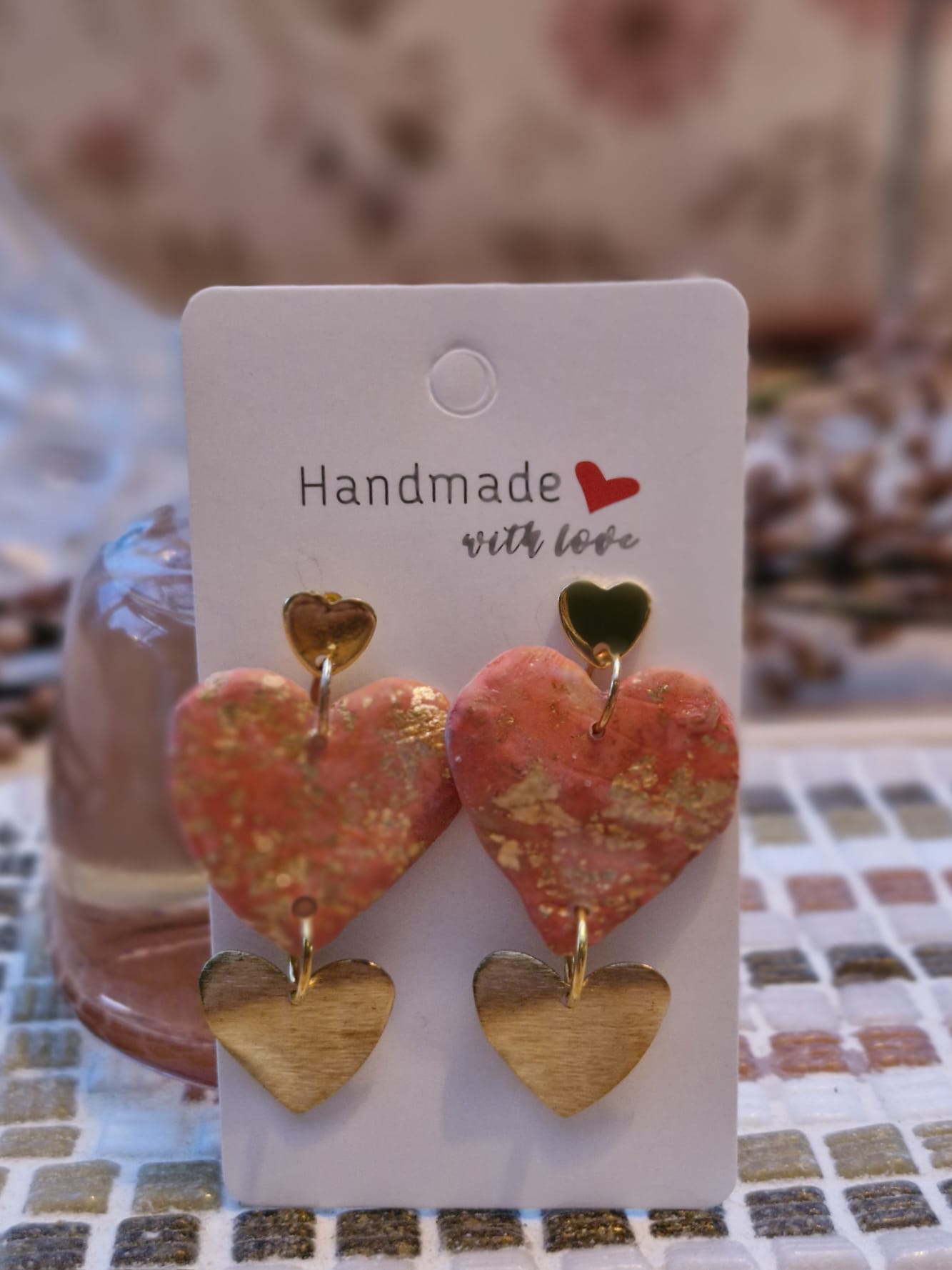 Boucles d’oreilles - "Full Heart of Golden Terracotta"