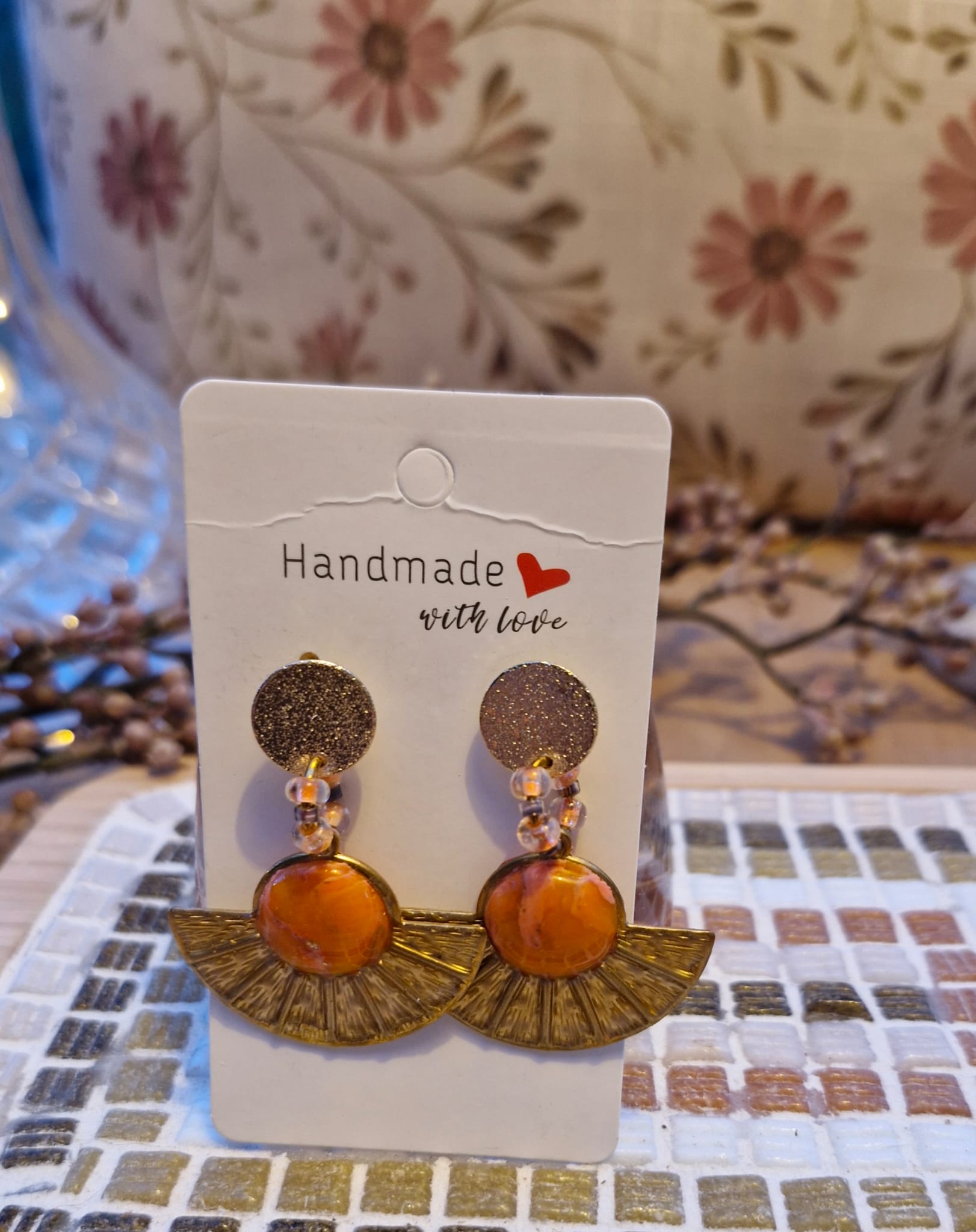 Boucles d’oreilles - "Emperor Cornaline"