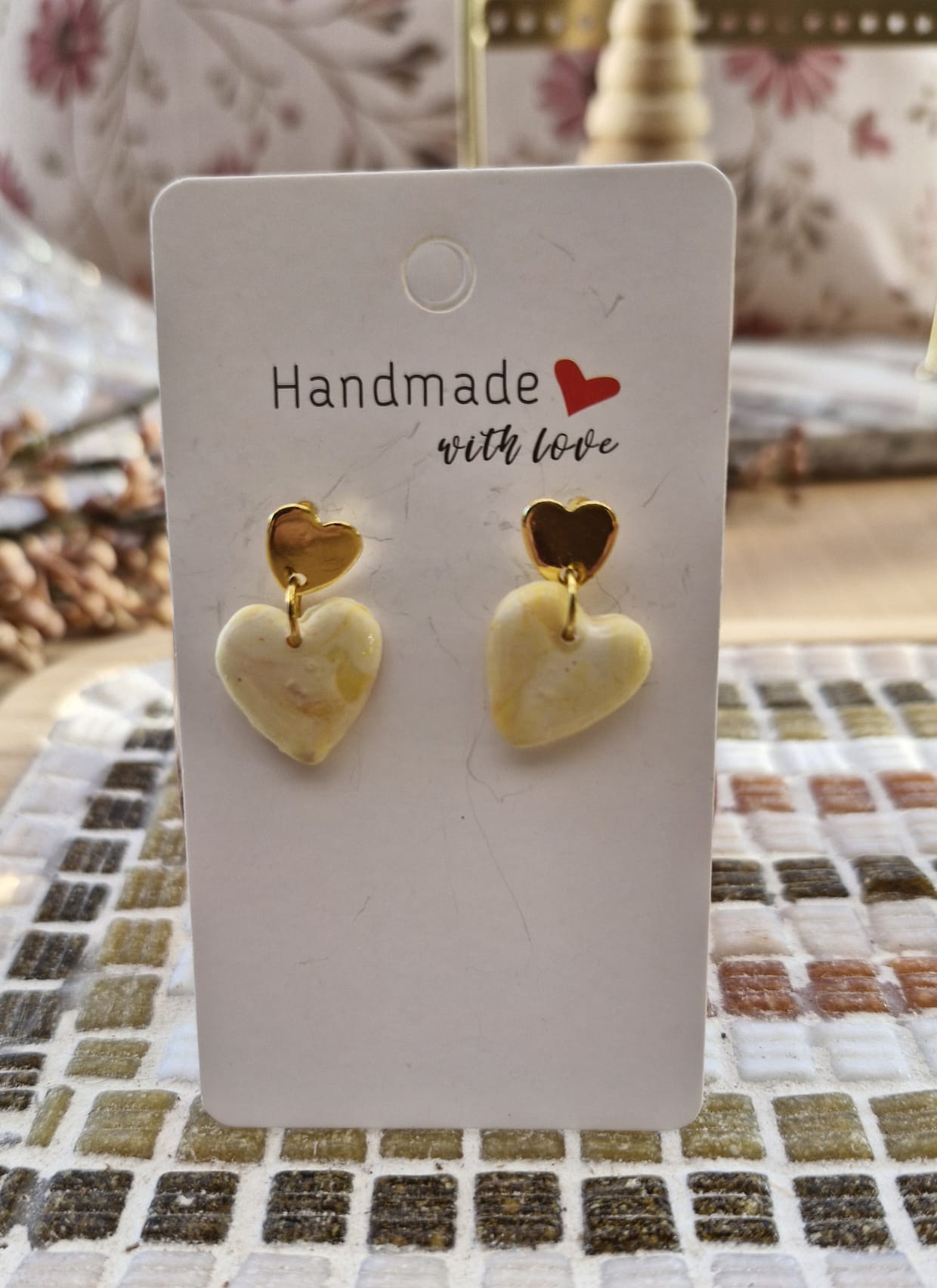 Boucles d’oreilles - "Heart of Lemon"