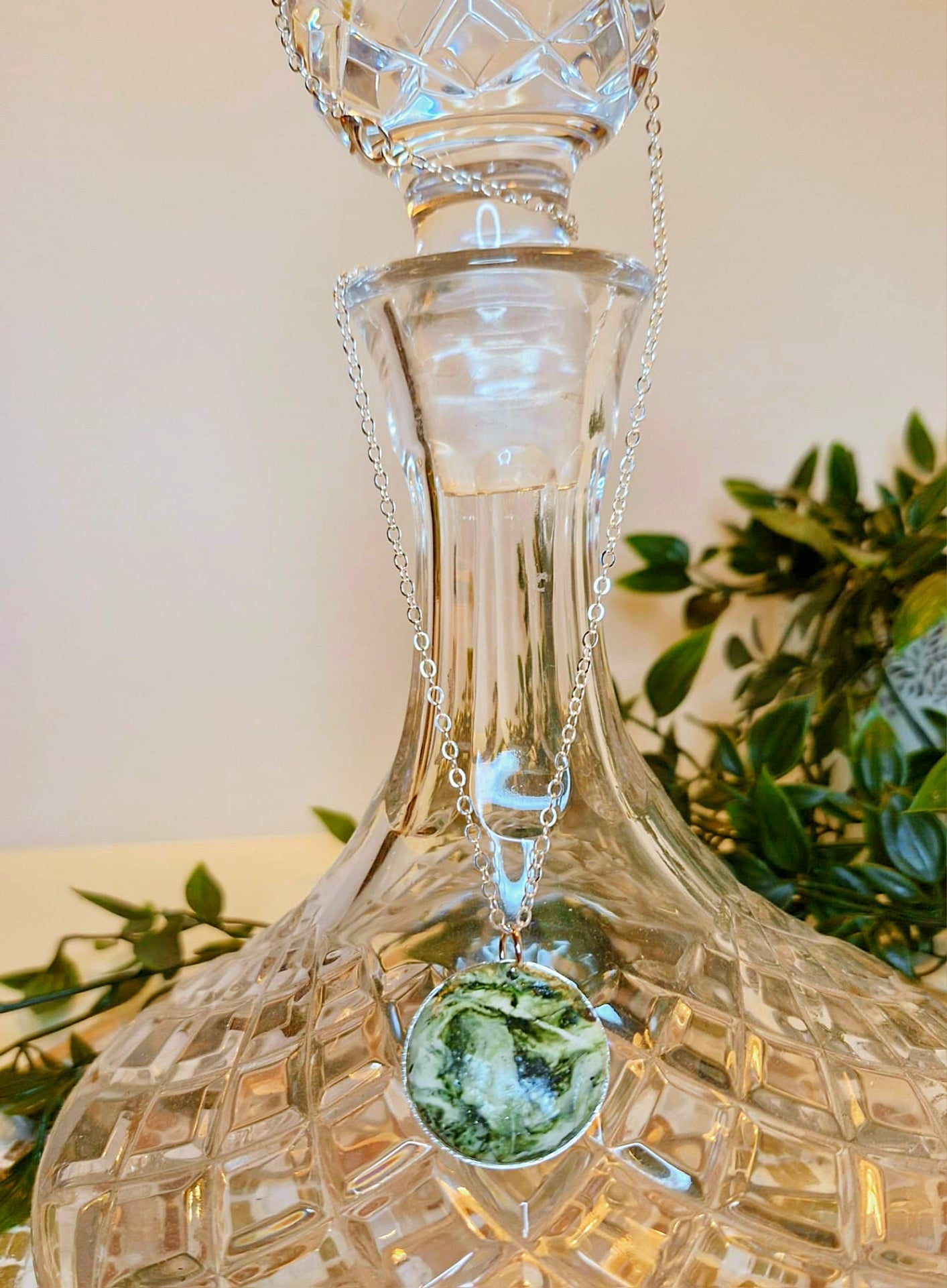 Collier - "Green Marble"