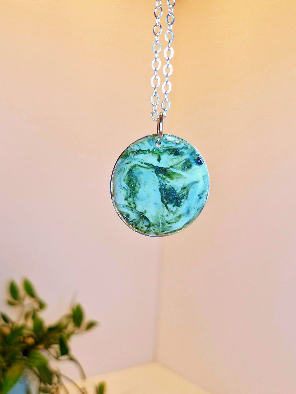 Collier - "Green Marble"