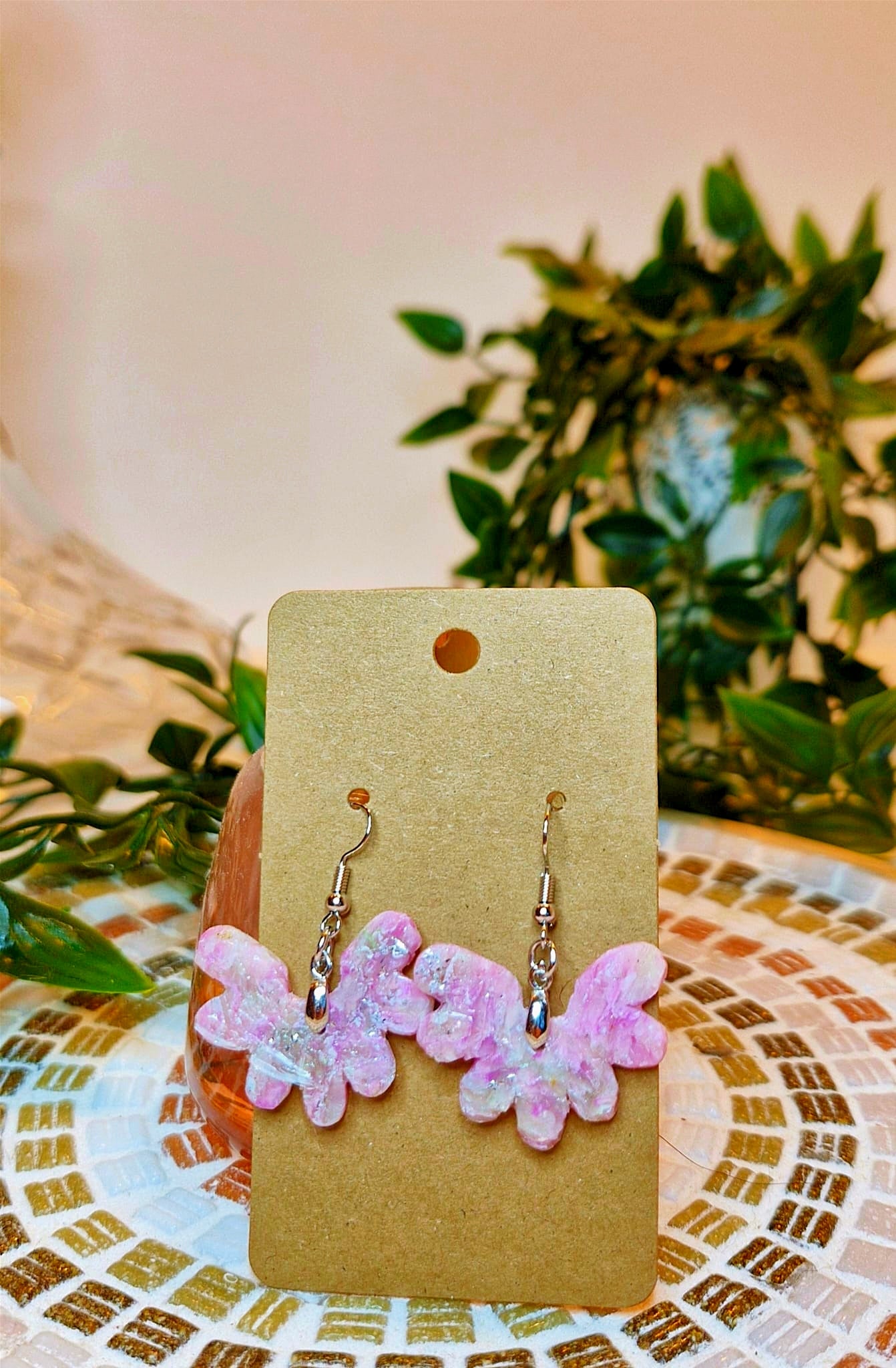 Boucles d’oreilles - "Rose Quartz Petal"