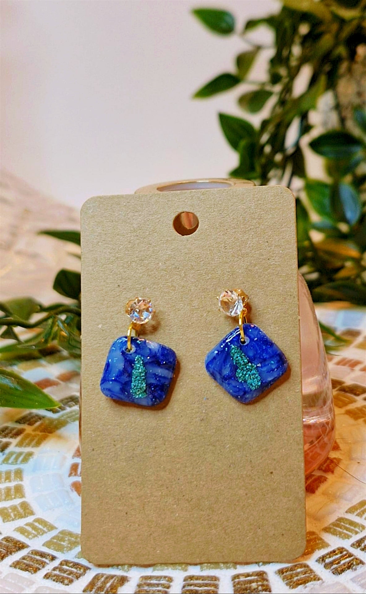 Boucles d’oreilles - "Lapis-Lazuli Square"