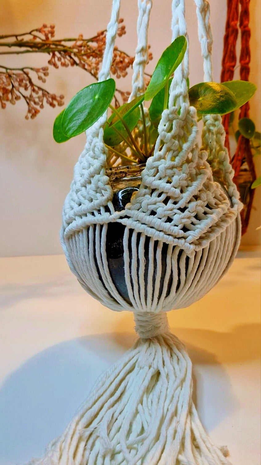 Suspension en macramé - "Bubble"