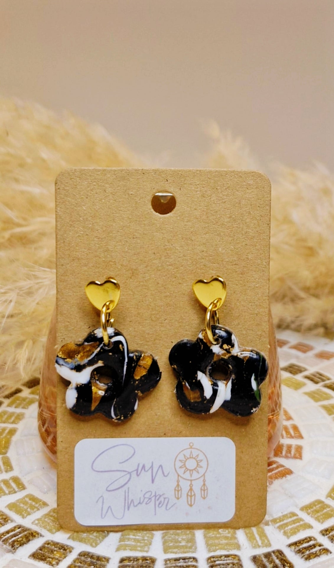 Boucles d’oreilles - "Calico Flower"