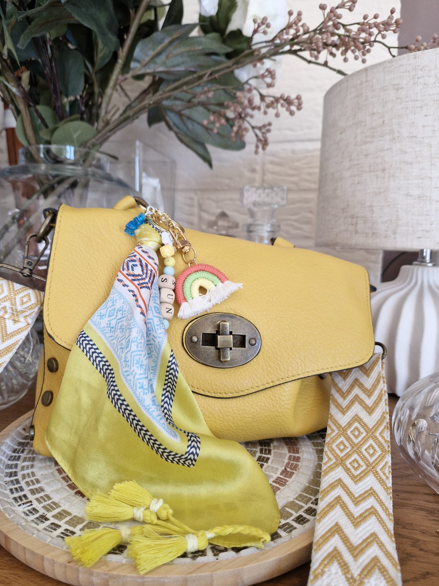 Keychain - "Sunny Rainbow"