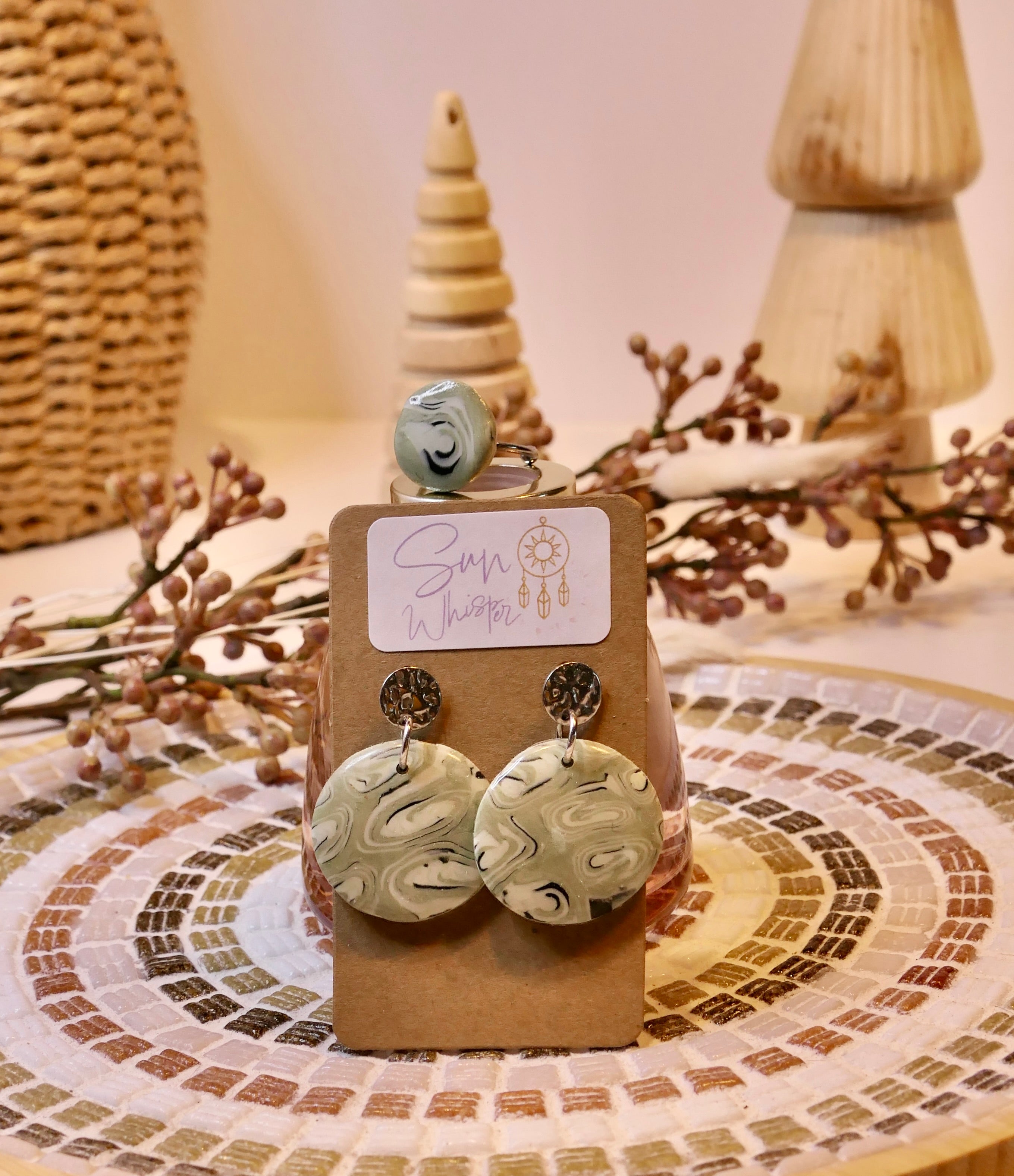 Bague - "Green Swirl"