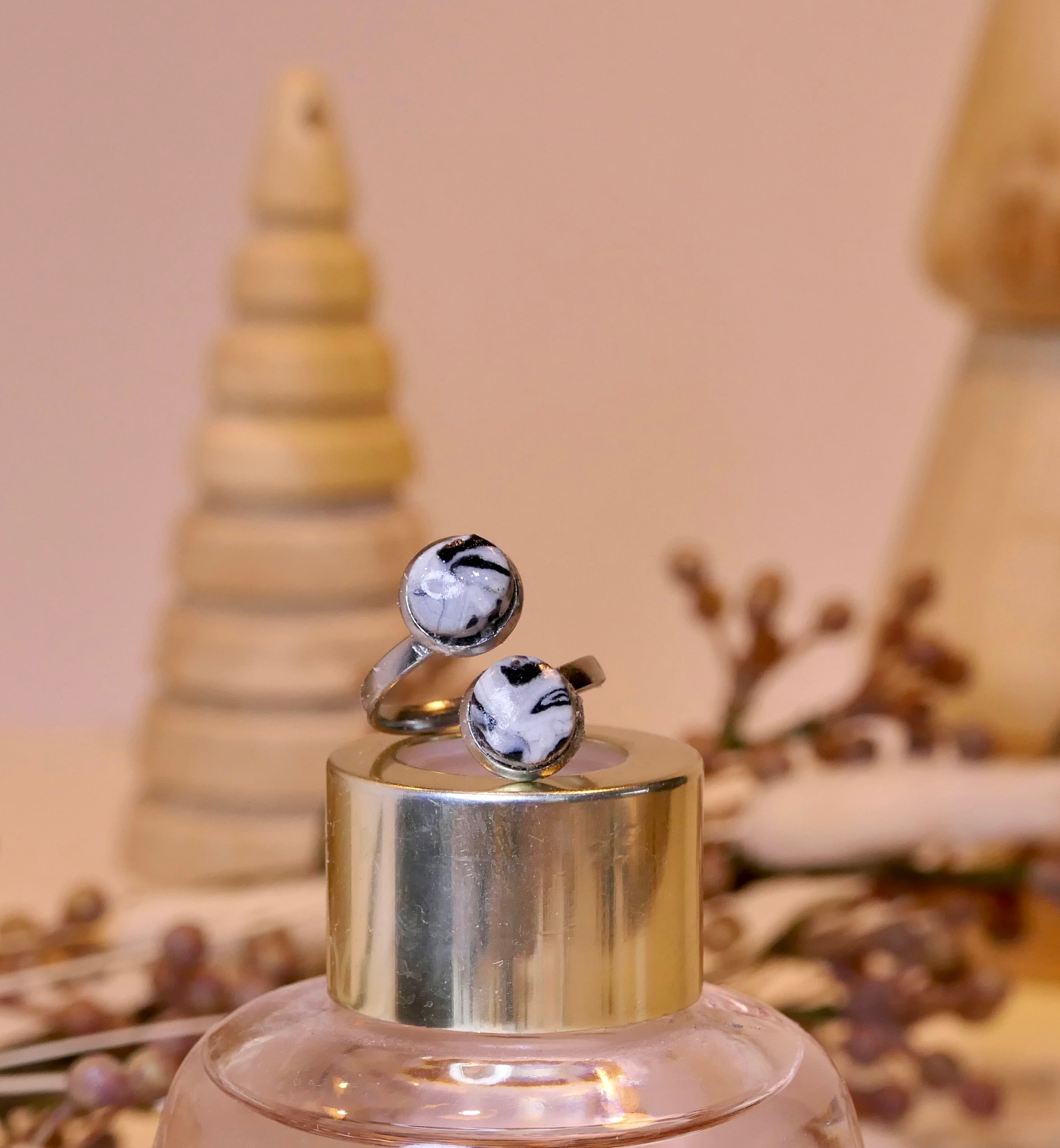 Bague - "Marquina double points"