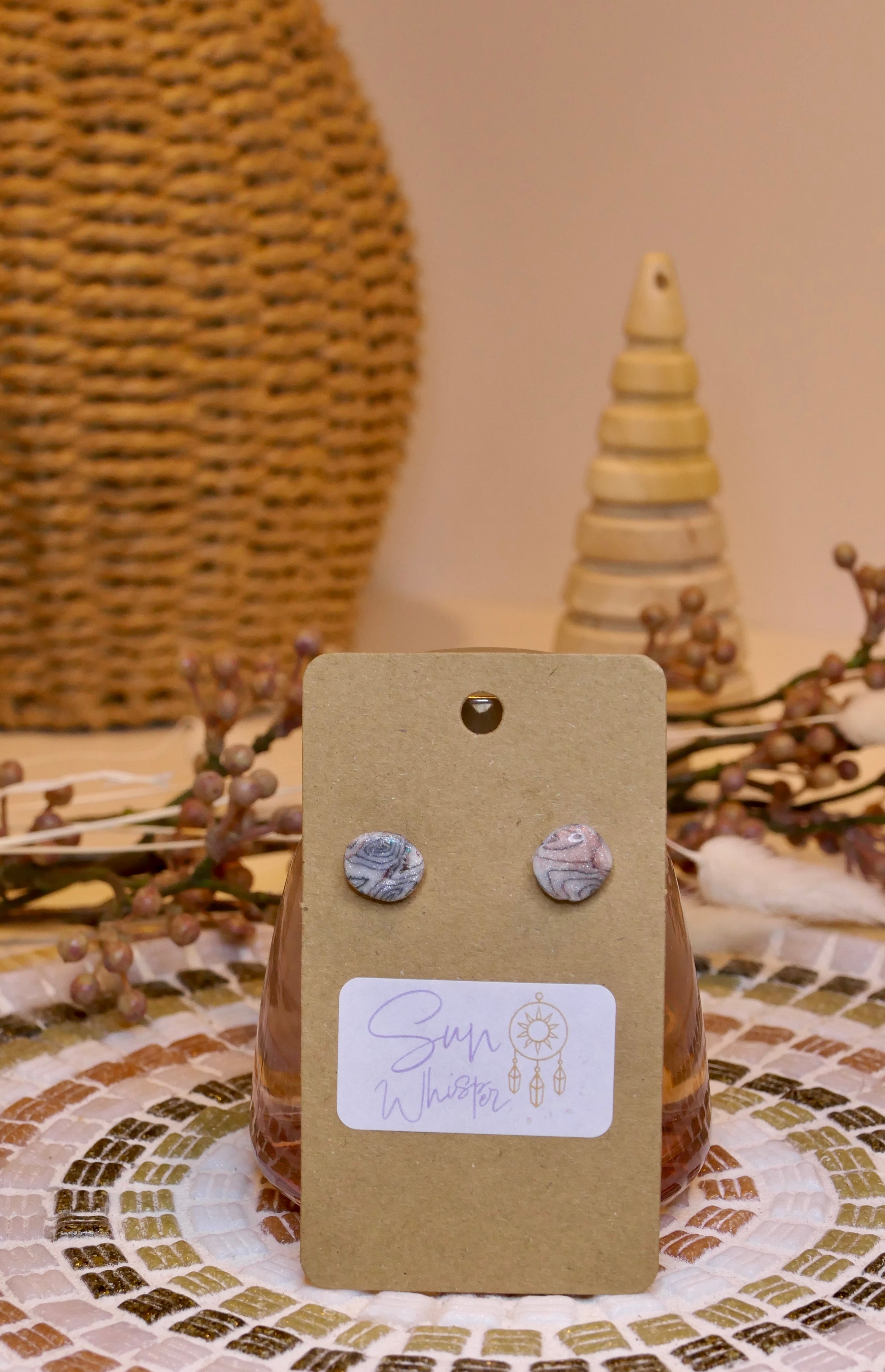 Boucles d’oreilles - "Wild Marble"