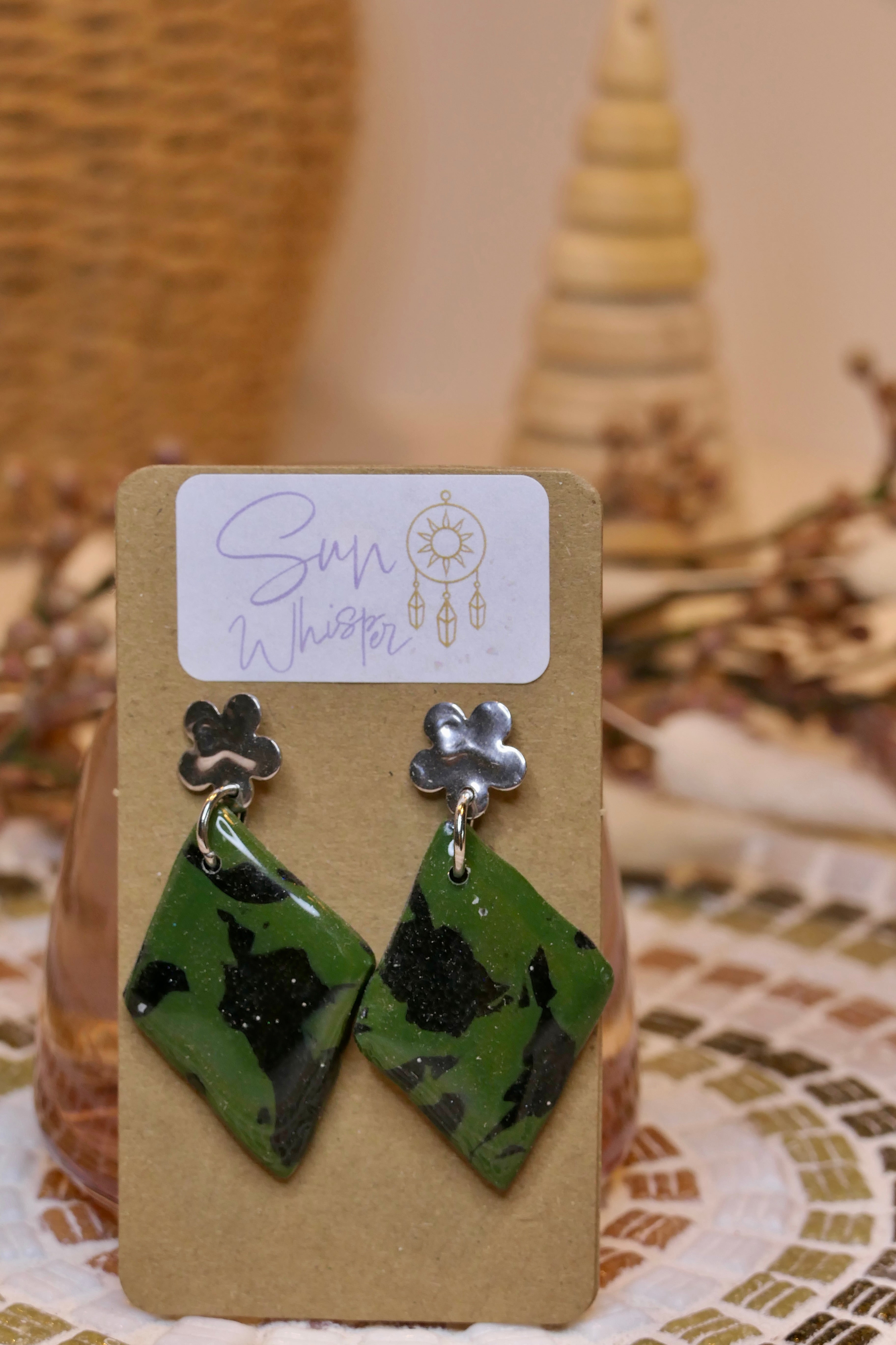 Boucles d’oreilles - "Tortoise Tile"