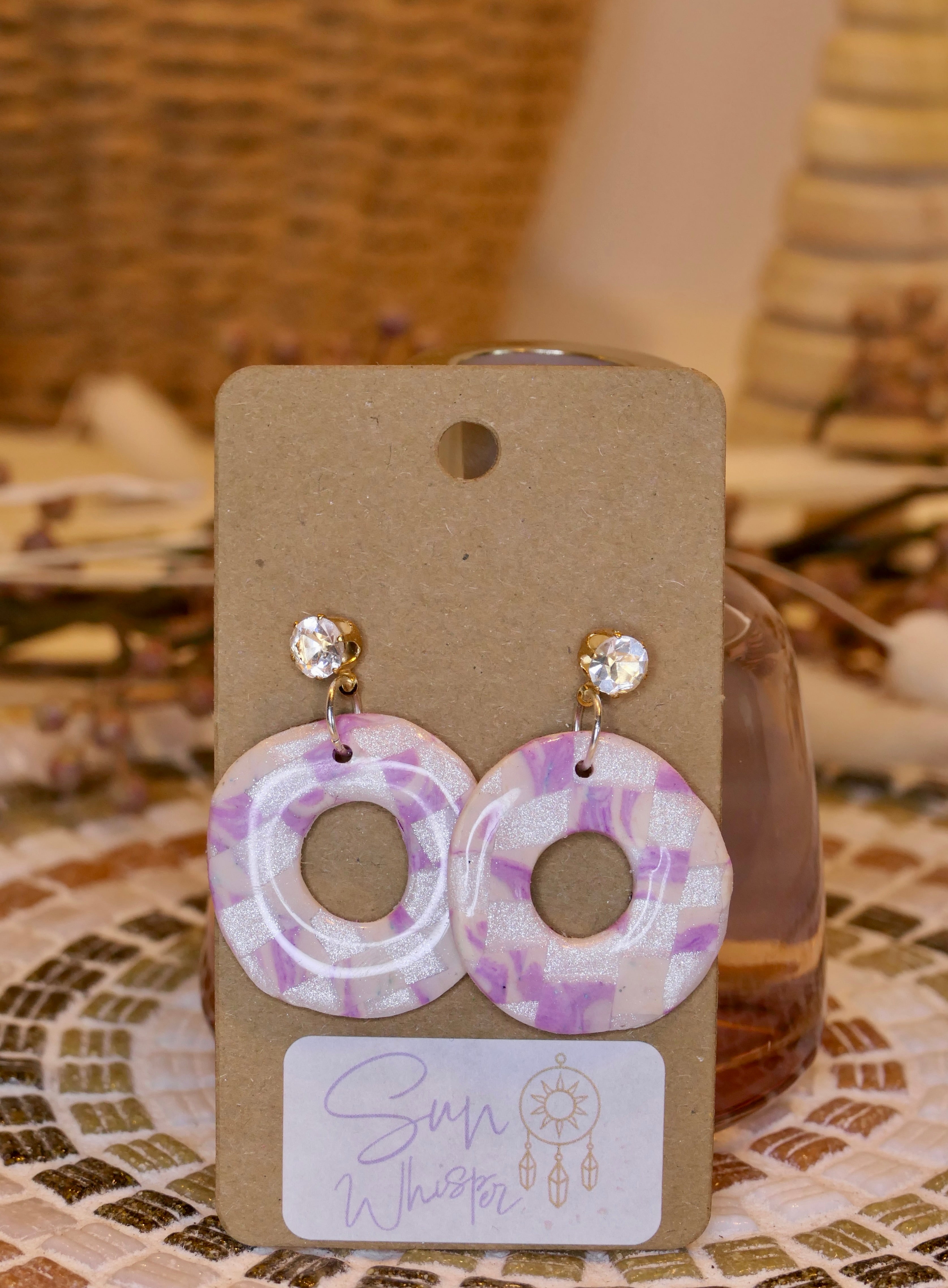 Boucles d’oreilles - "Pink Sweetness Donut"