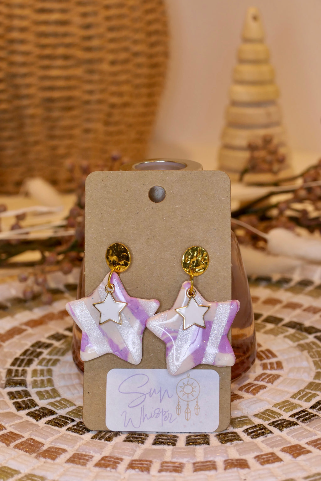 Boucles d’oreilles - "Pink Sweetness Star"