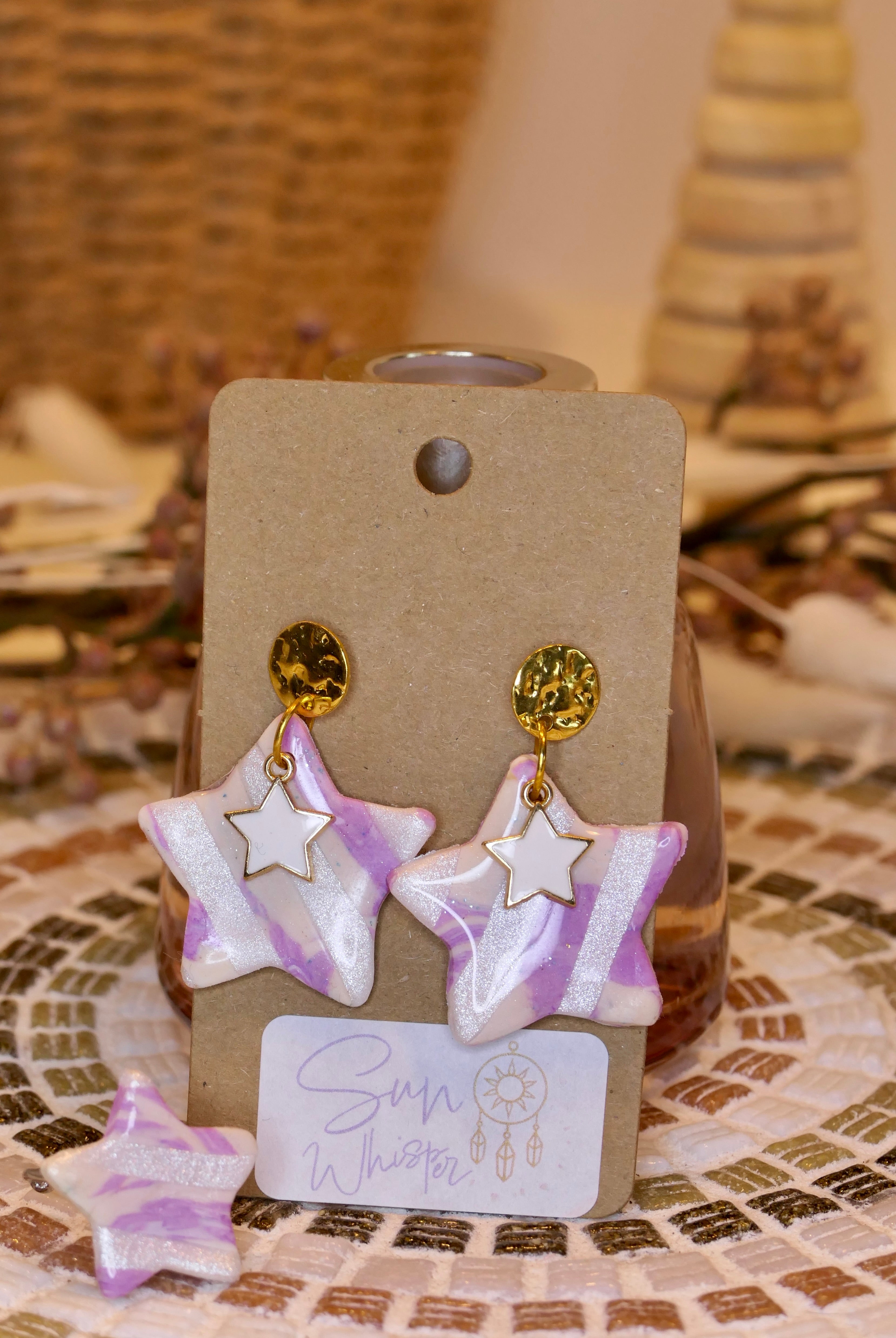 Boucles d’oreilles - "Pink Sweetness Star"