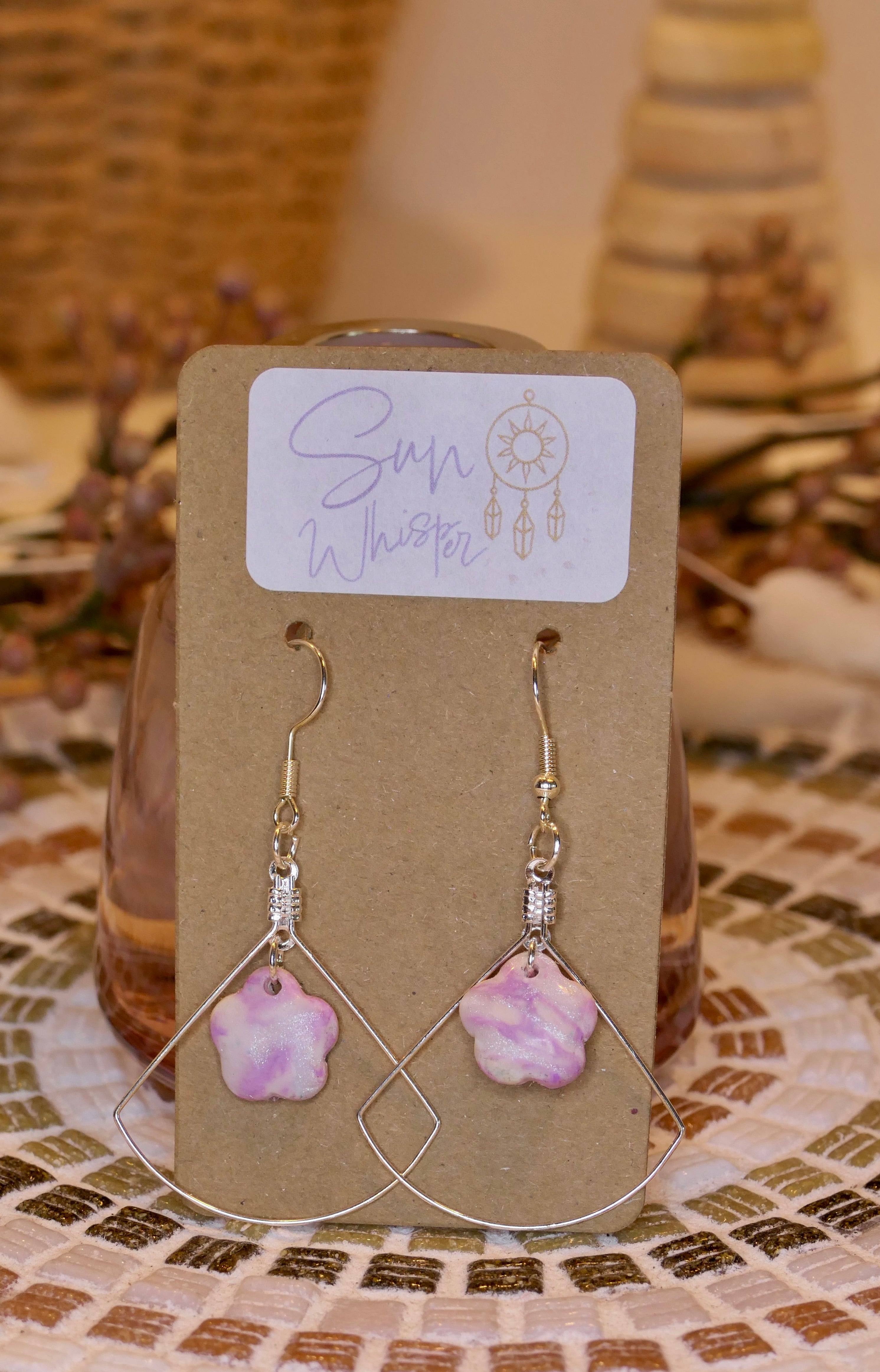 Boucles d’oreilles - "Pink Sweetness Flower"