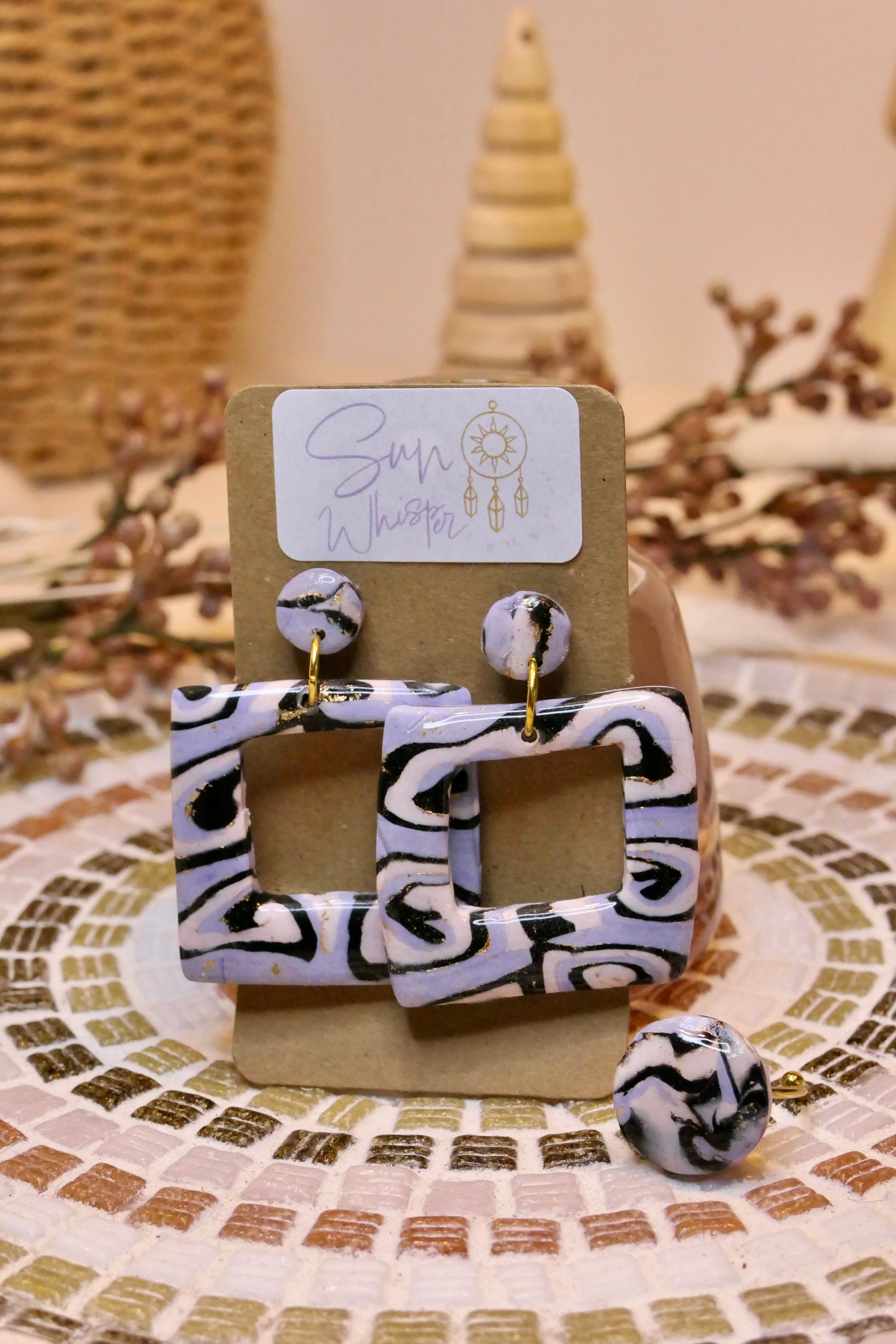 Boucles d’oreilles - "90'S Purple Retro"