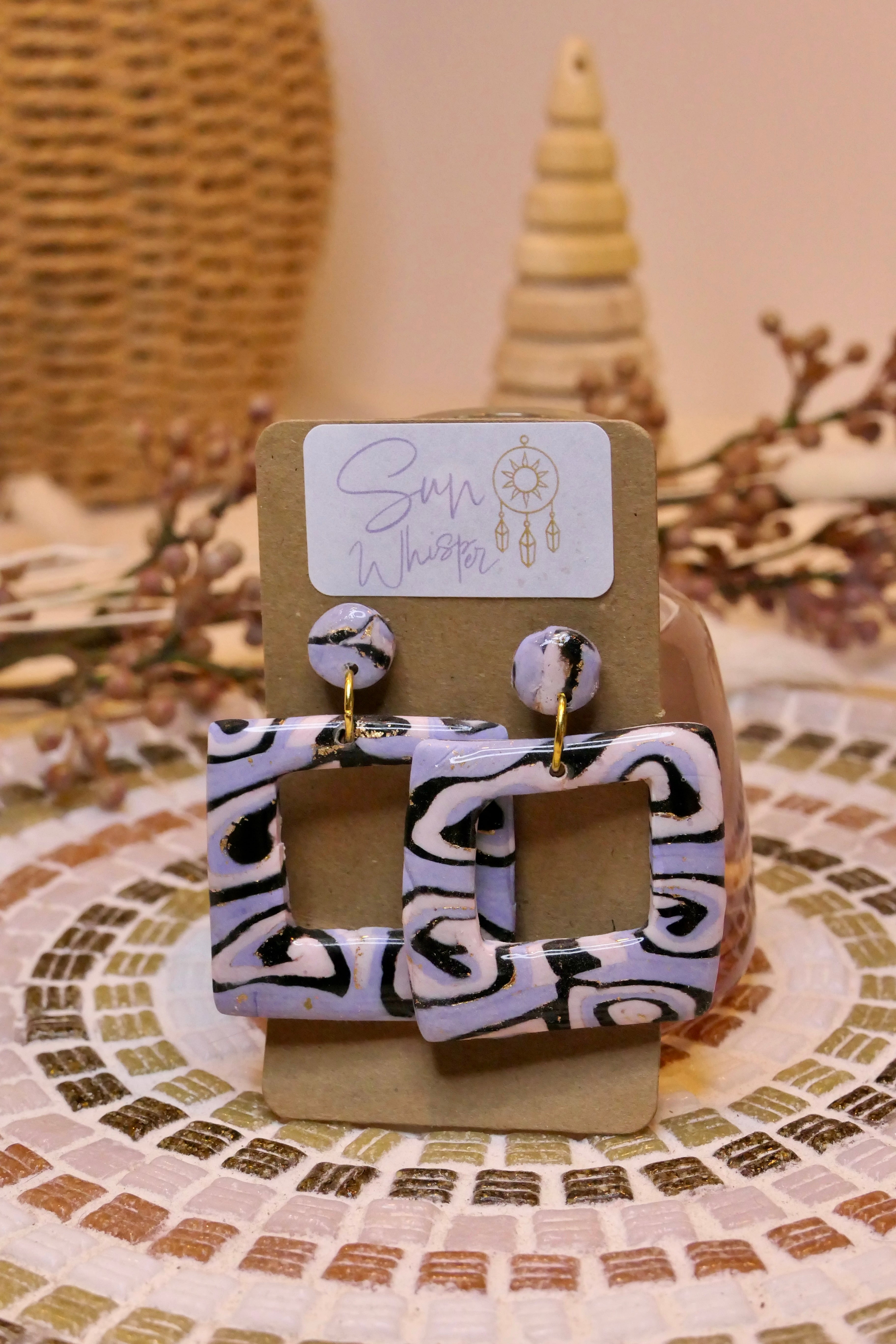 Boucles d’oreilles - "90'S Purple Retro"