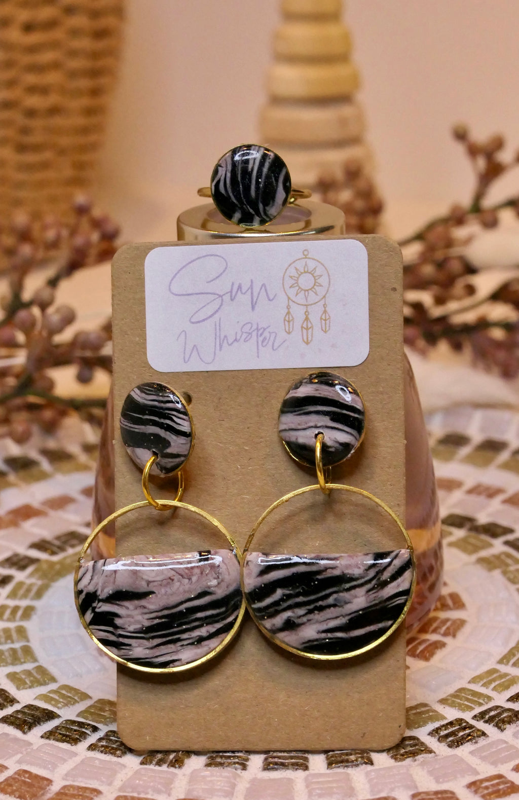 Boucles d’oreilles - "Pink Zebra"