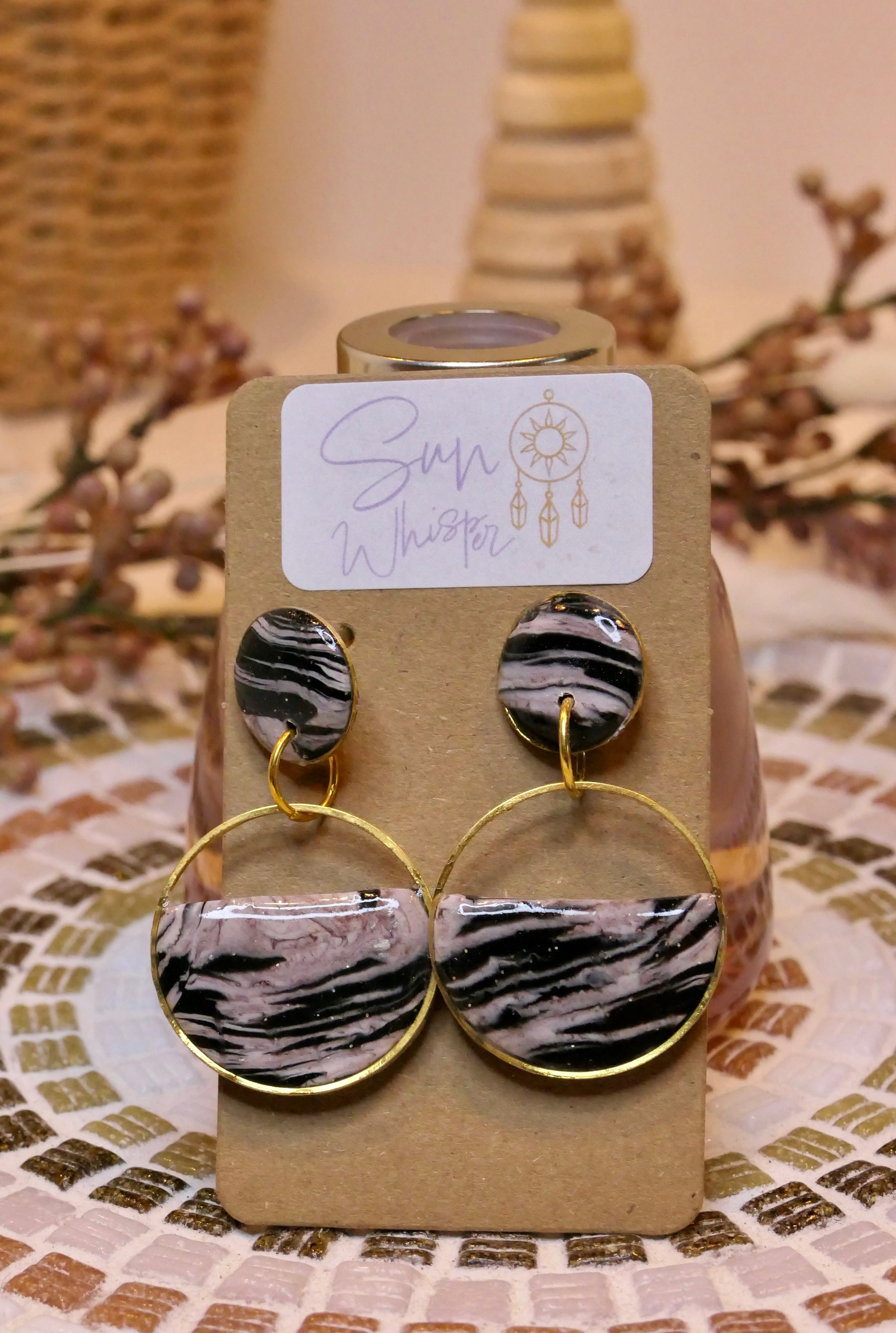 Boucles d’oreilles - "Pink Zebra"